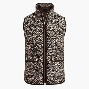 J Crew Excursion Animal Print Quilted Vest - S